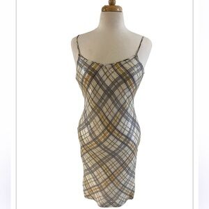 W by Worth Pearl sequin gray and yellow plaid mistress-Size 4